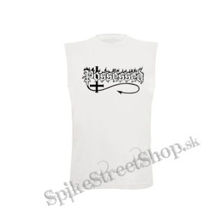 POSSESSED - Logo White - biele pánske tričko bez rukávov