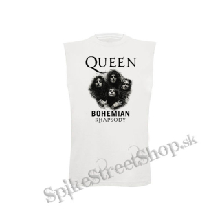 QUEEN - Bohemian Rhapsody - biele pánske tričko bez rukávov