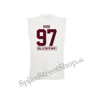 ROSÉ 97 - BLACKPINK - Pink Number Years - biele pánske tričko bez rukávov