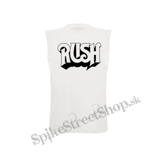 RUSH - Logo White - biele pánske tričko bez rukávov