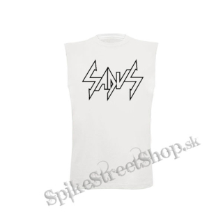 SADUS - Logo - biele pánske tričko bez rukávov