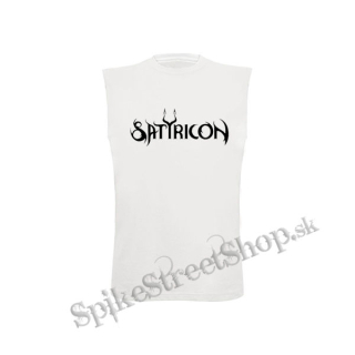 SATYRICON - Logo - biele pánske tričko bez rukávov