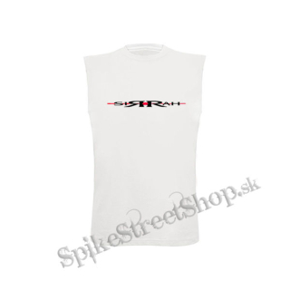 SIRRAH - Logo - biele pánske tričko bez rukávov