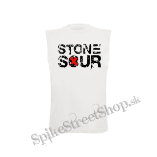 STONE SOUR - Logo - biele pánske tričko bez rukávov