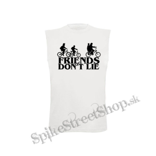 STRANGER THINGS - Friends Don't Lie - biele pánske tričko bez rukávov