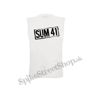 SUM 41 - Logo - biele pánske tričko bez rukávov