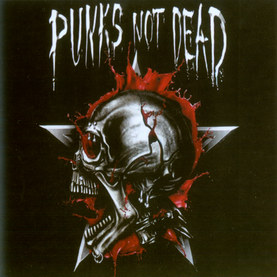 Samolepka PUNKS NOT DEAD - Punk Skull