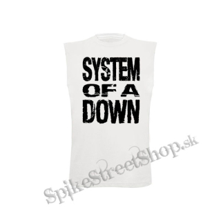 SYSTEM OF A DOWN - Logo - biele pánske tričko bez rukávov