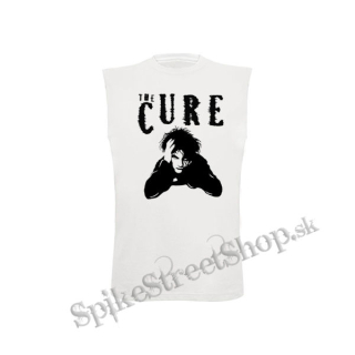 THE CURE - Robert Smith Portrait - biele pánske tričko bez rukávov
