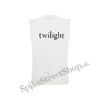 TWILIGHT - Logo - biele pánske tričko bez rukávov