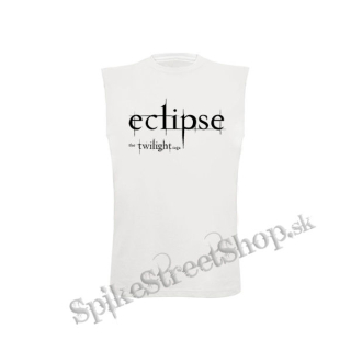 TWILIGHT ECLIPSE - Logo - biele pánske tričko bez rukávov