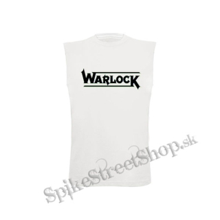 WARLOCK - Logo - biele pánske tričko bez rukávov