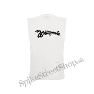 WHITESNAKE - Logo - biele pánske tričko bez rukávov
