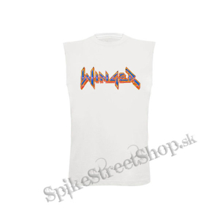 WINGER - Logo - biele pánske tričko bez rukávov