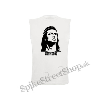 WINNETOU - biele pánske tričko bez rukávov
