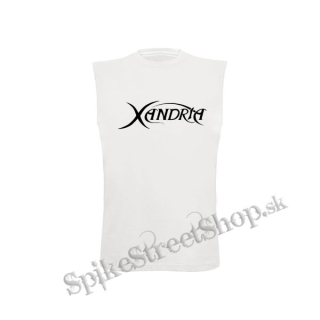 XANDRIA - Logo - biele pánske tričko bez rukávov