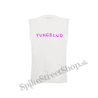 YUNGBLUD - Pink Logo - biele pánske tričko bez rukávov