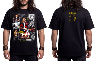 NIRVANA - Photo Mix - čierne pánske tričko