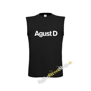 AGUST D - Logo - čierne detské tričko bez rukávov