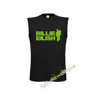 BILLIE EILISH - Logo And Stickman - čierne detské tričko bez rukávov