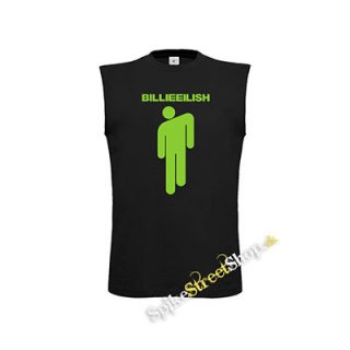 BILLIE EILISH - Stickman Logo Green - čierne detské tričko bez rukávov