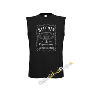 BITCOIN - Jack Daniels Motive - čierne detské tričko bez rukávov