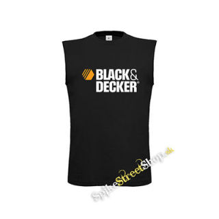 BLACK & DECKER - Logo - čierne detské tričko bez rukávov