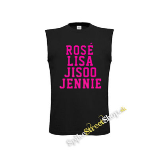 BLACKPINK - Names - čierne detské tričko bez rukávov