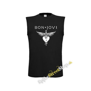 BON JOVI - White Heart - čierne detské tričko bez rukávov