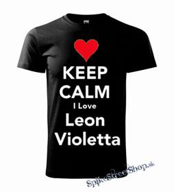 KEEP CALM I LOVE LEON VIOLETTA - pánske tričko