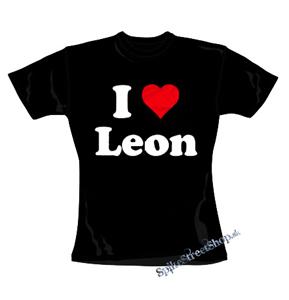 I LOVE LEON - čierne dámske tričko