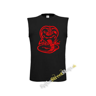 COBRA KAI - Red Cobra Logo - čierne detské tričko bez rukávov