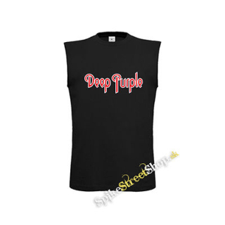 DEEP PURPLE - Logo Red White - čierne detské tričko bez rukávov