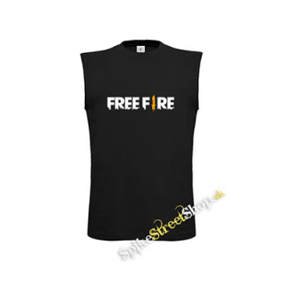 GARENA FREE FIRE - Logo - čierne detské tričko bez rukávov