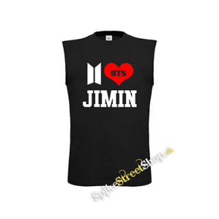 I LOVE JIMIN - Bangtan Boys - čierne detské tričko bez rukávov