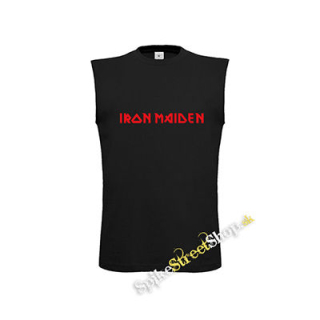 IRON MAIDEN - Red Logo - čierne detské tričko bez rukávov