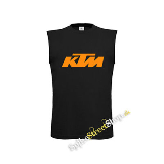 KTM - Orange Logo - čierne detské tričko bez rukávov