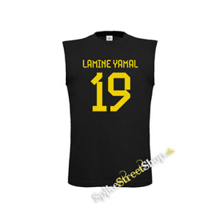 LAMINE YAMAL - 19 - čierne detské tričko bez rukávov
