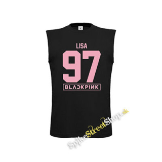 LISA 97 - BLACKPINK - Pink Number Years - čierne detské tričko bez rukávov