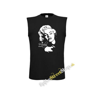 MARILYN MONROE - Portrait - čierne detské tričko bez rukávov