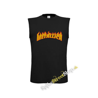 METALLICA - Thrasher Logo Flame - čierne detské tričko bez rukávov