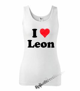 I LOVE LEON - Ladies Vest Top - biele