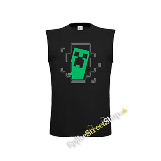 MINECRAFT - Hello I´m Creeper - čierne detské tričko bez rukávov