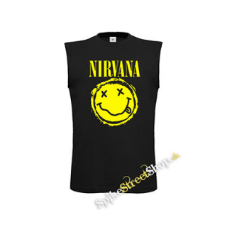 NIRVANA - Grunge Smile - čierne detské tričko bez rukávov