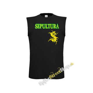 SEPULTURA - Brasil Yellow Logo - čierne detské tričko bez rukávov