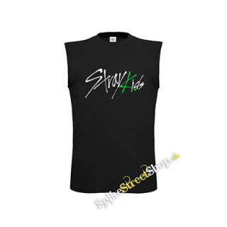 STRAY KIDS - Oddinary Green Logo - čierne detské tričko bez rukávov
