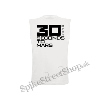 30 SECONDS TO MARS - Black Logo - biele detské tričko bez rukávov