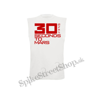 30 SECONDS TO MARS - Red Logo - biele detské tričko bez rukávov