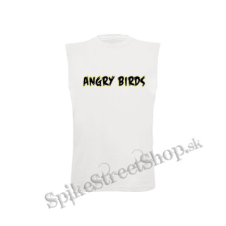 ANGRY BIRDS - Logo - biele detské tričko bez rukávov