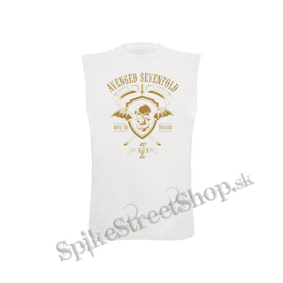 AVENGED SEVENFOLD - Hail To The King Golden Patch - biele detské tričko bez rukávov